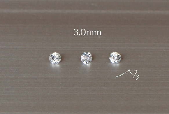 100個【AAA グレード】3mm ラインストーン クリア ダイヤモンド形状 素材 材料 パーツ クリスタル ルース 1枚目の画像