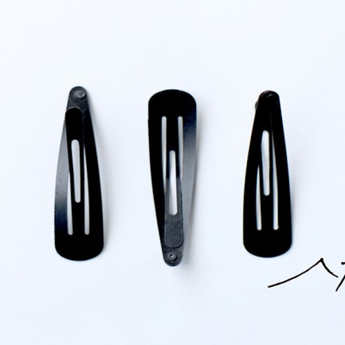 10個 ぱっちんピン ヘアピン スリーピン 黒 髪留め 素材 材料 パーツ 