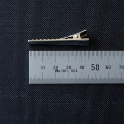 10個 ヘアクリップ 46㎜ ワニ口クリップ 銀 シルバー 髪留め 素材 材料 パーツ ヘヤクリップ 2枚目の画像