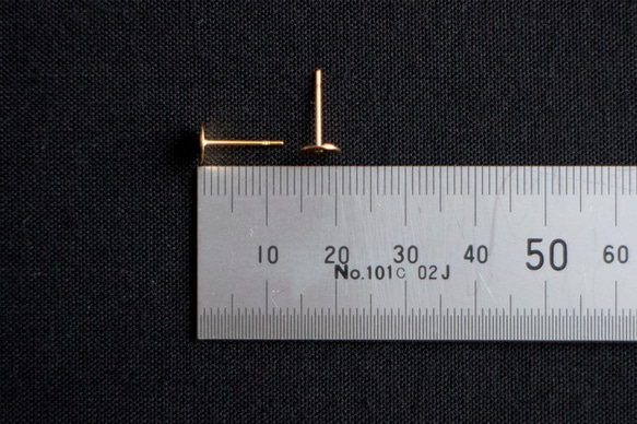 100個セット 6mmピアスピン キャッチセット 丸皿 平皿 パーツ 素材 材料 パーツ 金色 ゴールド 5枚目の画像