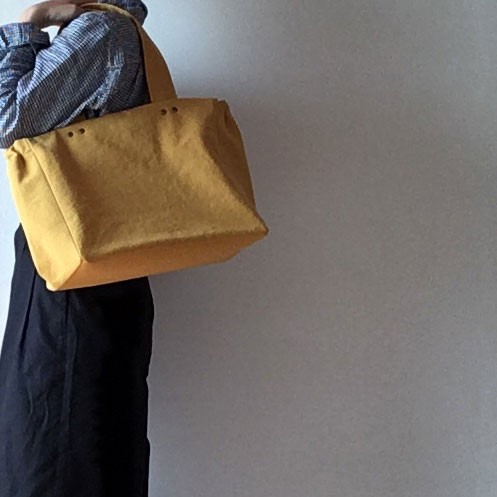 ギャザートート：Magazine（マスタード）