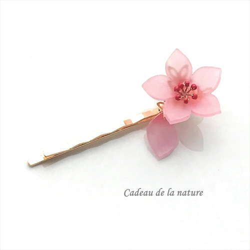 桃の花（モモの花）のヘアピン [一重咲き] ヘアピン nature 通販