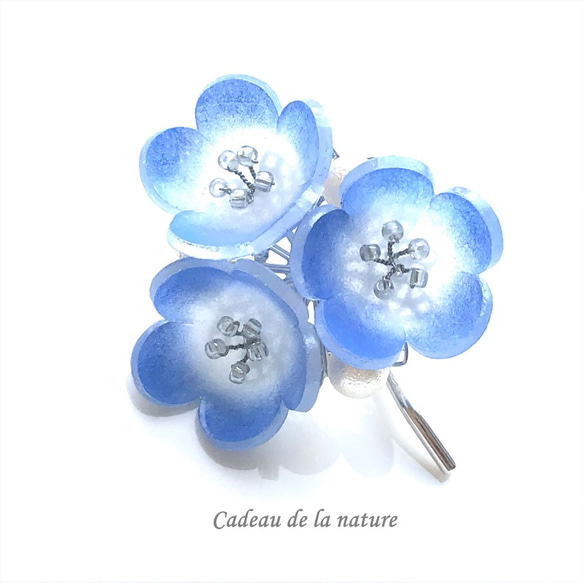 ネモフィラのポニーフック（群青色） ポニーフック・ヘアカフス nature