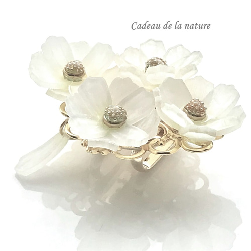 秋桜(コスモス)の帯留め［白］ その他アクセサリー nature 通販  