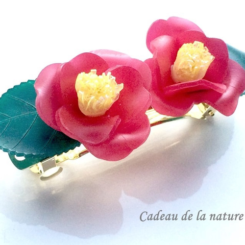 椿のバレッタ(8㎝) バレッタ nature 通販 4951523|Creema 椿のバレッタ(8㎝) バレッタ nature 通販 4951523|Creema