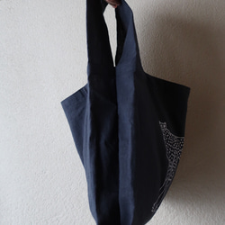 eco-BAG 'チーター' -dark navy- M 4枚目の画像