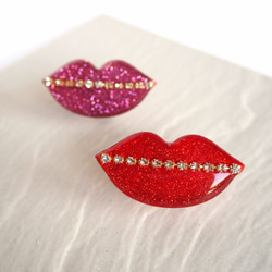 Glittering Lips♡イヤークリップ 2枚目の画像