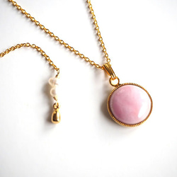 [櫻花色] Shinobu寶貝Mini Circle玫瑰淡水珍珠項鍊 第1張的照片
