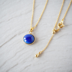 景泰藍洁具Mini Circle Necklace〜blue〜 第3張的照片