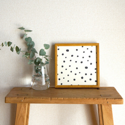 「fuwa fuwa dot（ブラック）」20cm角ポスター 2枚目の画像
