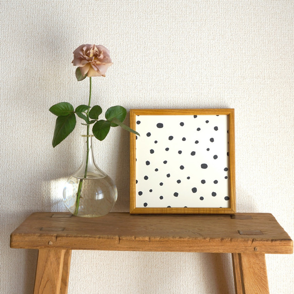 「fuwa fuwa dot（ブラック）」20cm角ポスター 5枚目の画像