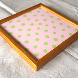 「mimosa dot（sakura & green tea）」20cm角ポスター 2枚目の画像