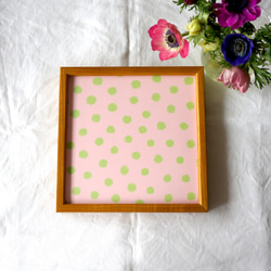 「mimosa dot（sakura & green tea）」20cm角ポスター 5枚目の画像