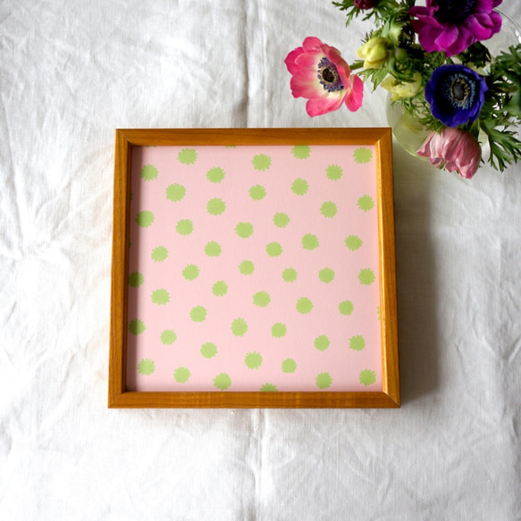 「mimosa dot（sakura & green tea）」20cm角ポスター 5枚目の画像