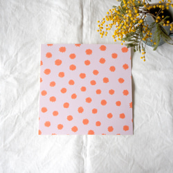 「mimosa dot（lilac & orange）」20cm角ポスター 3枚目の画像