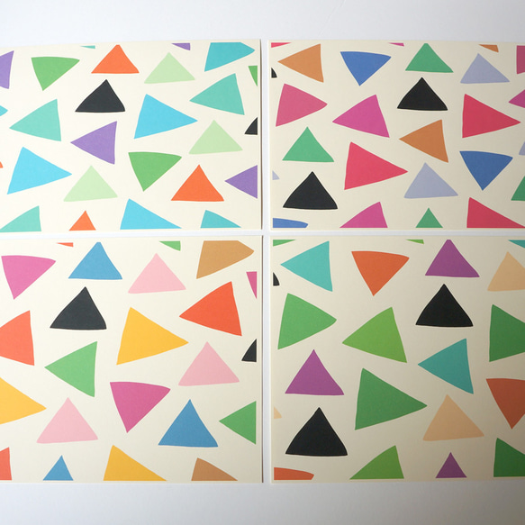 「cheerful triangle ( colorful ) 」A4ポスター 6枚目の画像
