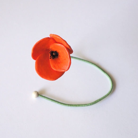 お花のオブジェ（ブライトなオレンジ色） その他インテリア雑貨