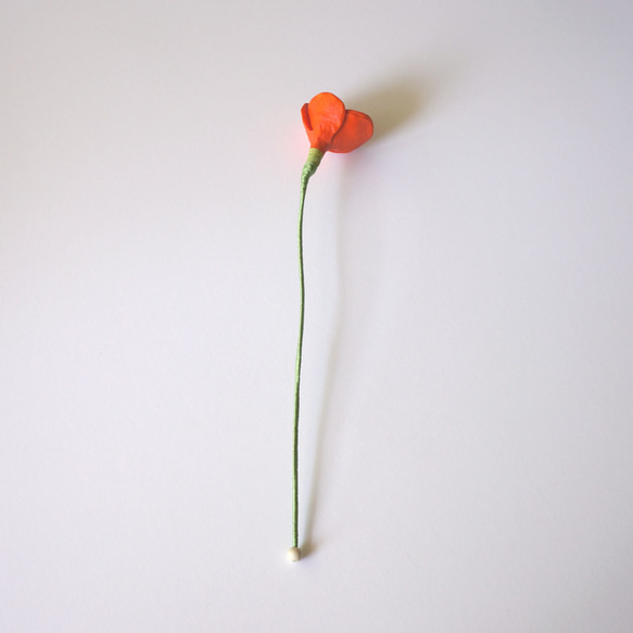 お花のオブジェ（ブライトなオレンジ色） 5枚目の画像