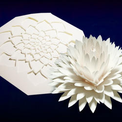 咲くようにひらく 花のメッセージカード〈ダリア〉　forバースデー・ウェディング・アニバーサリー 3枚目の画像