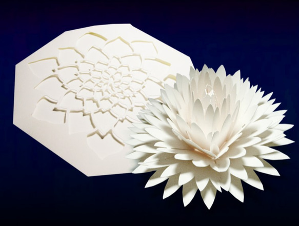 咲くようにひらく 花のメッセージカード〈ダリア〉　forバースデー・ウェディング・アニバーサリー 3枚目の画像
