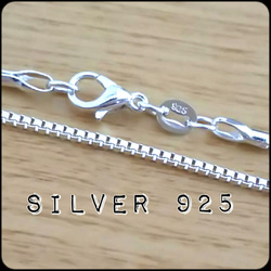 silver925＊上質＊40cm 艶やかな ベネチアンチェーンネックレス／送料無料 1枚目の画像