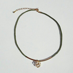 ✡ジルコニア × チョーカー✡ シンプル ダイヤモンド ネックレス 2枚目の画像