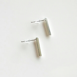 B品★~stick pierce~ 2way＊シルバー スティック シンプル ピアス 4枚目の画像