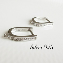 送料無料~silver925~ 上質なシルバー925 czジルコニア ピアス 1枚目の画像