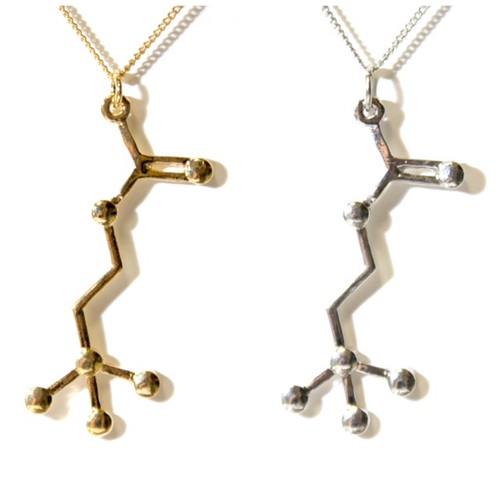 構造式ネックレス: アセチルコリン[N-1-14] ネックレス・ペンダント