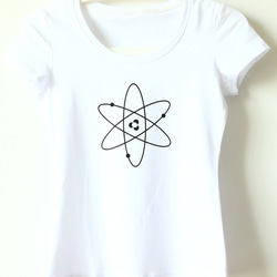 原子模型Tシャツ(レディース)[T-7-L] 1枚目の画像