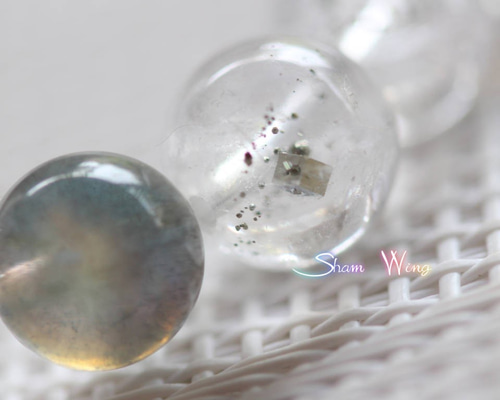 SALE□感染症を防ぐ✧パイライトインクォーツ＆虹系ブレスレット