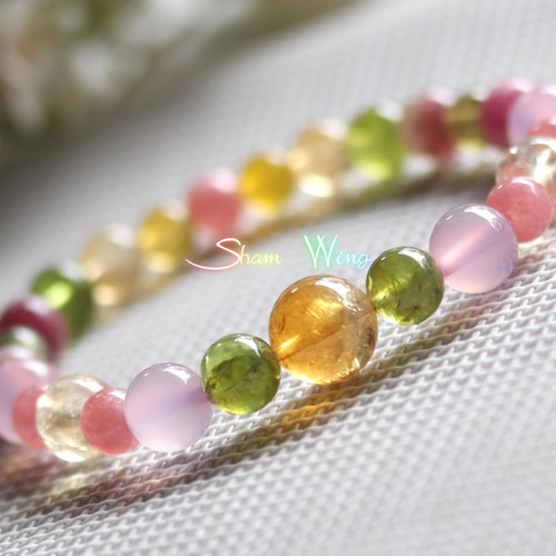 SALE✨春色オリジナルブレスレット.+:｡フラワーガーデン.+:｡✿天然石  