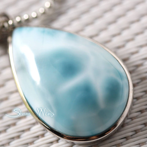 天然石✿高品質ラリマーネックレス.+:｡マーメイドの涙.+:｡ ネックレス