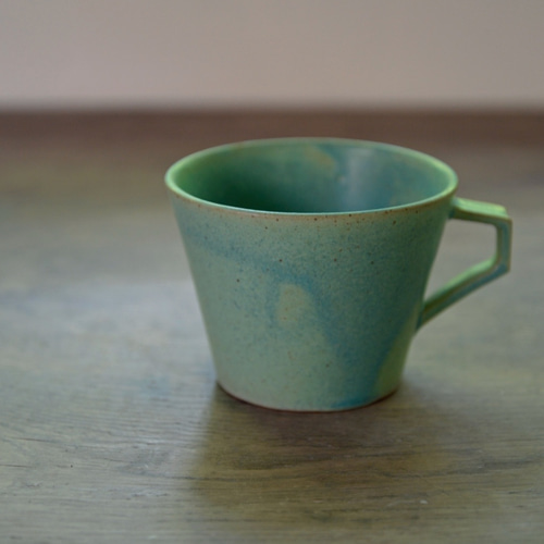 コーヒーカップ エメラルドグリーン マグカップ カタチ製作所 通販