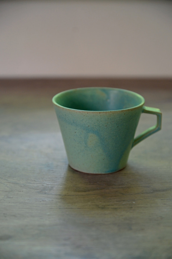 コーヒーカップ　エメラルドグリーン 1枚目の画像