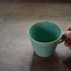 コーヒーカップ　エメラルドグリーン 4枚目の画像