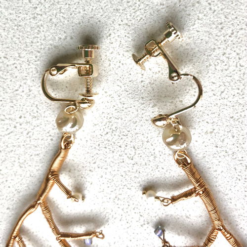 訳あり】サフィレットの鹿の角イヤリング/ピアス イヤリング