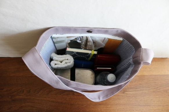 あずきミルク　倉敷産帆布使用ワンショルダーL【受注製作】 5枚目の画像