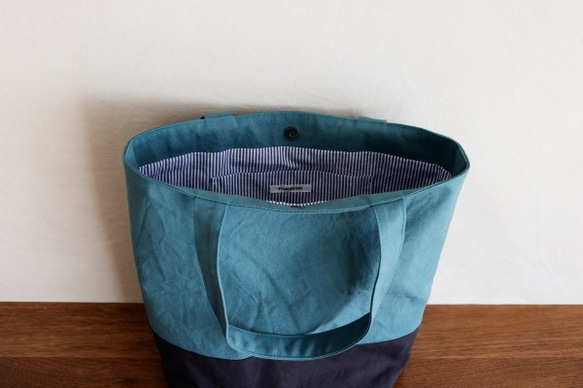 カラーオーダー◆縦長トートL持ち手長め 5枚目の画像