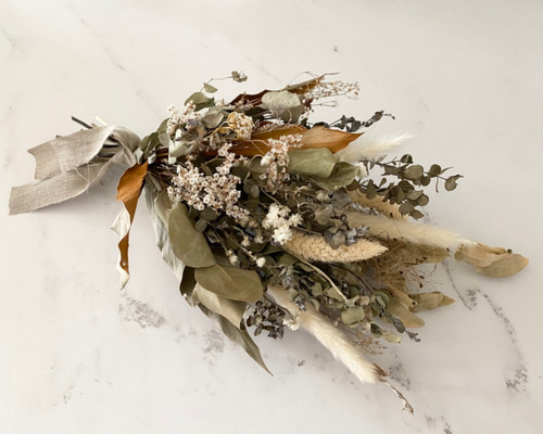 専用＊感謝sale＊ラムズイヤー＆ユーカリ　ブラウン系　ドライフラワースワッグ 専用＊感謝sale＊ラムズイヤー＆ユーカリ ブラウン系 ドライフラワー