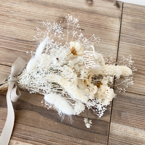 ホワイトがおしゃれ》白でまとめたドライフラワースワッグ♪ ドライ  