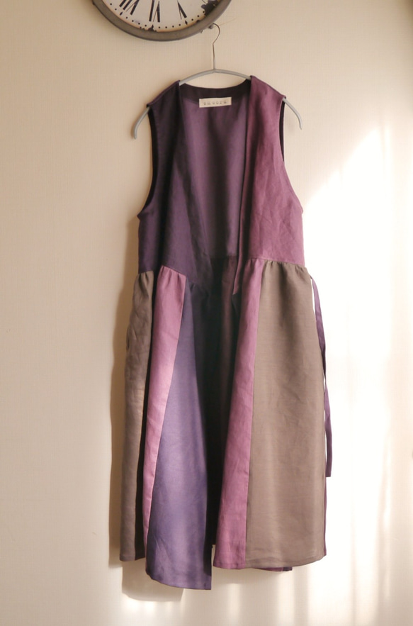 亞麻禮服Kashukuru（紫色漸變） 第5張的照片