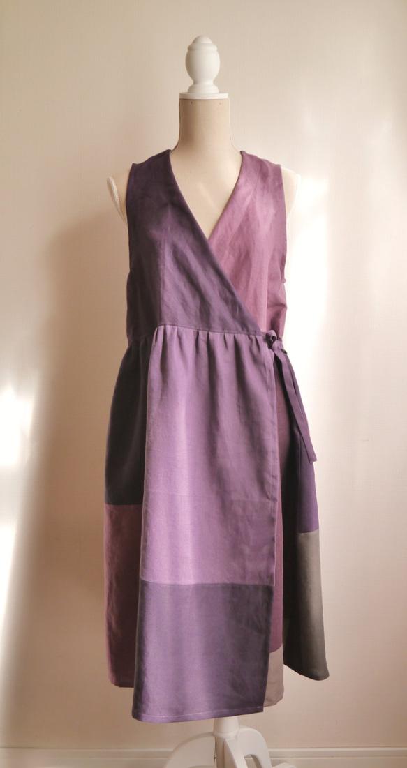 亞麻禮服Kashukuru（紫色漸變） 第3張的照片