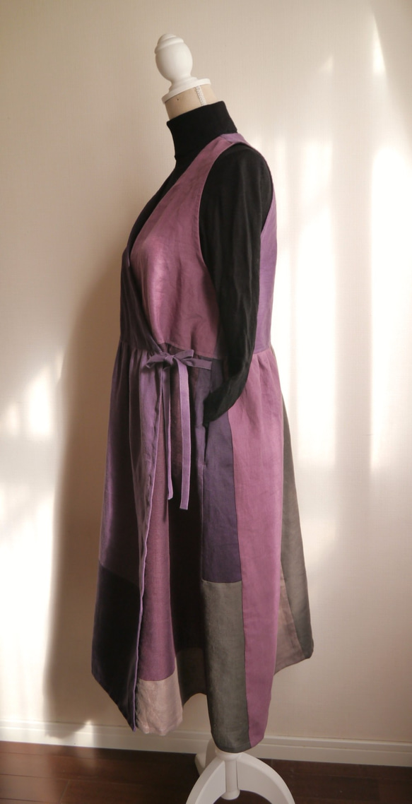 亞麻禮服Kashukuru（紫色漸變） 第7張的照片