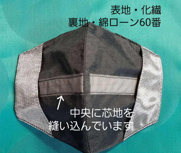 【送料無料】【即納】黒系・更にうすくてかるーい・小顔ライン・マスクカバー 6枚目の画像