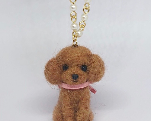羊毛フェルトトイプードル チャーム 羊毛フェルト トイプードル バッグチャーム 羊毛フェルト tinkle 通販