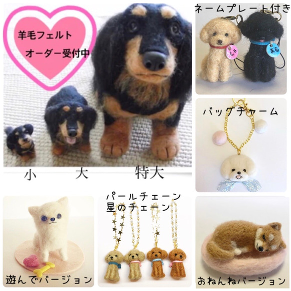 羊毛フェルト　オーダー受付 羊毛フェルトオーダー受け付け致します！犬、猫など - MIMI387'S
