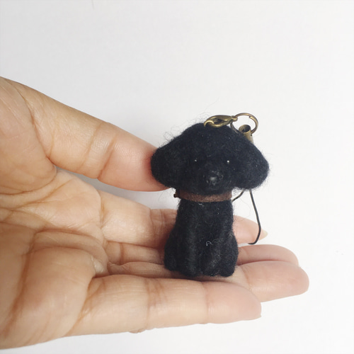 【ココスケ】トイプードル 羊毛フェルト ストラップ ハンドメイド ♡いつも一緒だね♡ 【羊毛フェルトのトイプードルストラップ