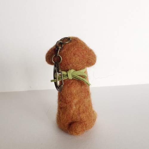 羊毛フェルト 大きいサイズのキーホルダー トイプードル 羊毛フェルト