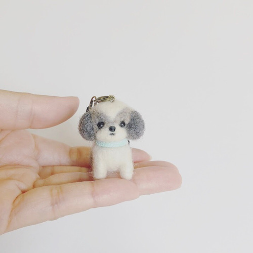 羊毛フェルトストラップ キーホルダー シーズー 羊毛フェルト tinkle